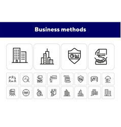 Business Methods Line Icon Set