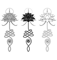 Design Of Lotus Flower With Unalome