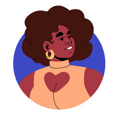 Happy Black Woman Avatar Smiling African-american