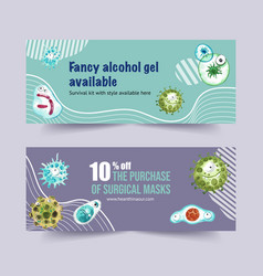 Virus Twitter Ad Design With Various Viruses