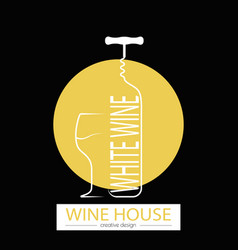 Wine House A Template With A Bottle Of