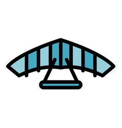 Airplane Glider Icon Flat