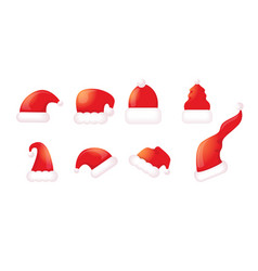 Cartoon 3d Christmas Santa Claus Red Hat