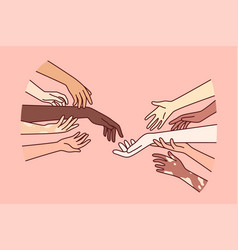 Hands Diverse People With Different Skin Colors