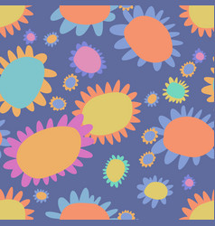 Seamless Pattern With Flowers Abstract