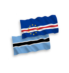 Flags Of Republic Cabo Verde And Botswana