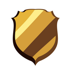 Flat Golden Higlights Shield