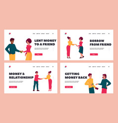 People Take Money Landing Page Template Set