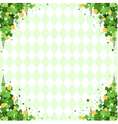 Saint Patrick Day Background With Clover And