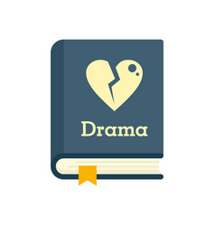 Drama Literary Genre Book Icon Flat Isolated