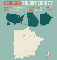 Map Talbot County In Georgia