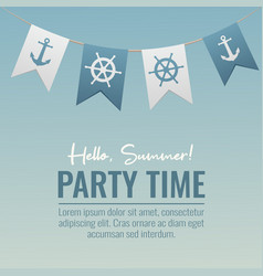 Nautical Sea Style Party With Text