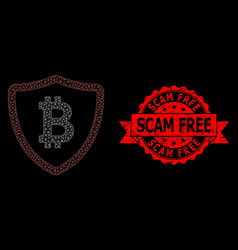 Textured Scam Free Seal And Web Net Bitcoin Shield