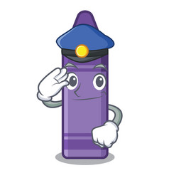 Police Purple Crayon Above Cartoon Book