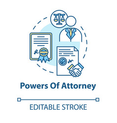 Powers Of Attorney Concept Icon Legal