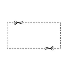 Scissors Cut Dotted Line Coupon With Dash Icon