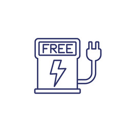 Car Charging Station Icon Free Of Charge