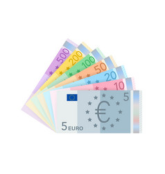 Euro Money Banknotes Flat For Paper Money