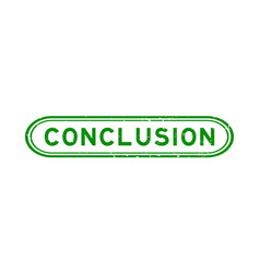 Grunge Green Conclusion Word Rubber Seal Stamp