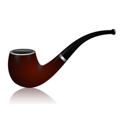 Realistic Tobacco Pipe Isolated On White