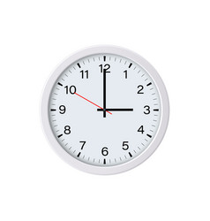 White Circle Wall Clock Face Showing 3 Oclock