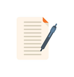 Writing Paper Icon Flat Text Message