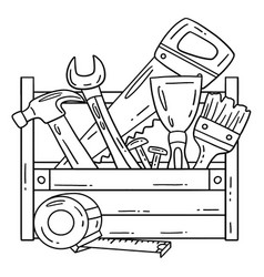 Construction Tool Box Isolated Coloring Page