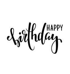 Happy birthday modern inscription Royalty Free Vector Image