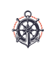 Marine Logo Anchor And Lifeline