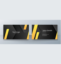 Modern Clean Black And Yellow Business Card