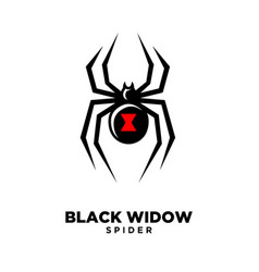 Red Black Widow Spider Logo Icon Design