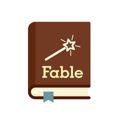 Fable School Book Icon Flat Isolated