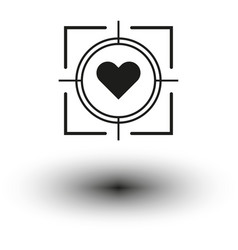 Heart Target Icon Eps 10