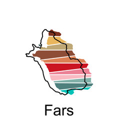 Map Of Fars Administrative Country Of Iran