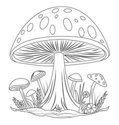 A Few Mushrooms Children Coloring Book Large