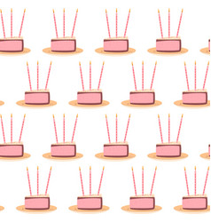 Birthday Cakes Seamless Pattern Celebration Sweet