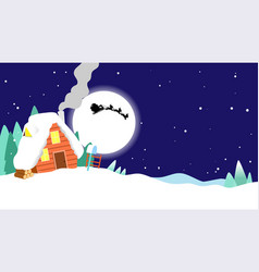 Christmas Snowy Cabin Banner