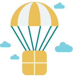 Parcel And Parachute In Minimal Style