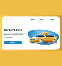 Self Driving Taxi Car Landing Page Web Template