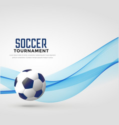 Soccer Tournament Background With Blue Wave