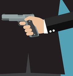 Businessman Holding A Gun Behind His Back