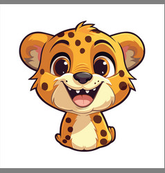 Cheetah Cute Funny Cartoon Kawaii Clipart