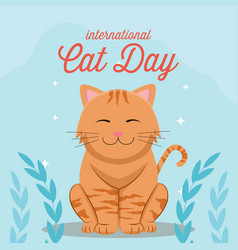 Design International Cat Day In Flat Style