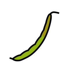 Green Bean Pod Color Icon