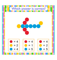 Math Activity For Children Preschool Worksheet