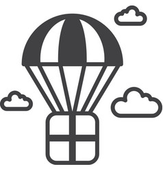 Parcel And Parachute In Minimal Style