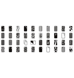 Case Mobile Phone Icons Set Simple Pro