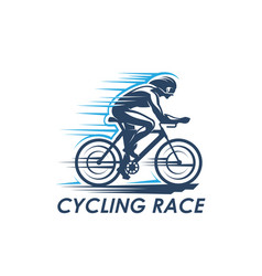 Cycling Sport Icon Bike Racer Silhouette Bicycle