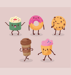 Five Kawaii Food Characters