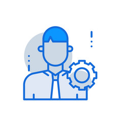 Administration Business Management Icon With Blue